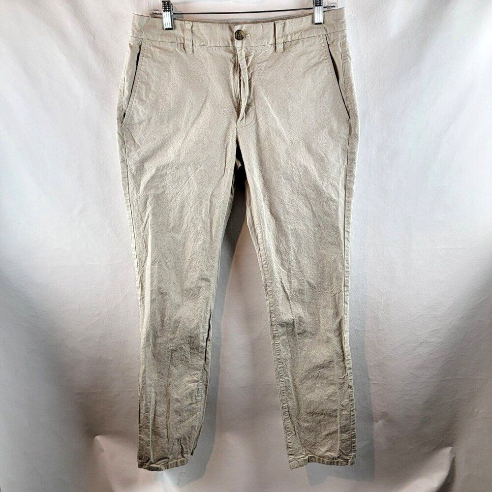 Bonobos Pants Mens 31x32 Beige Chino Khaki Tailored Fit Stretch Normcore Basic
